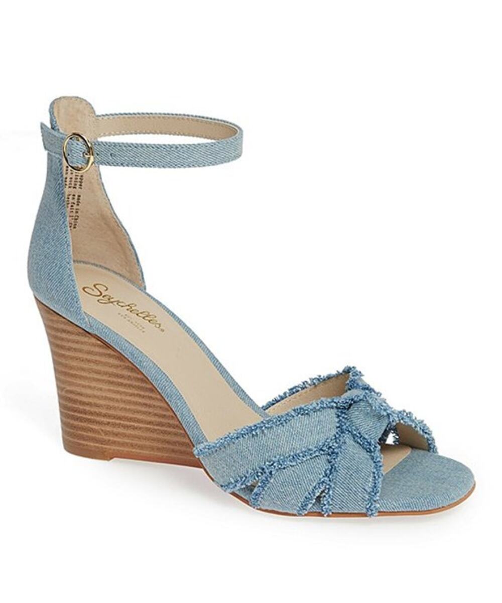 Seychelles Denim Sunray Wedge Sandals